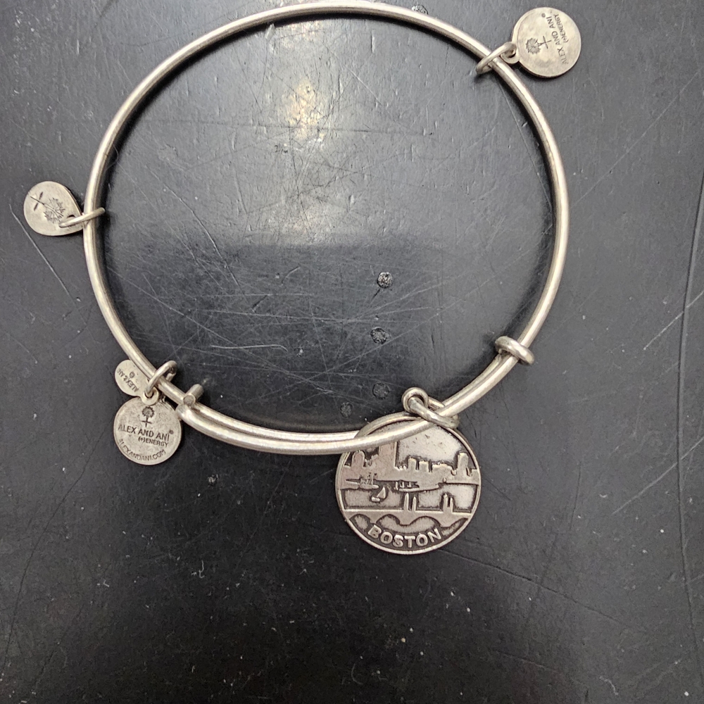 Alex and Ani Silver Boston Charm Bangle